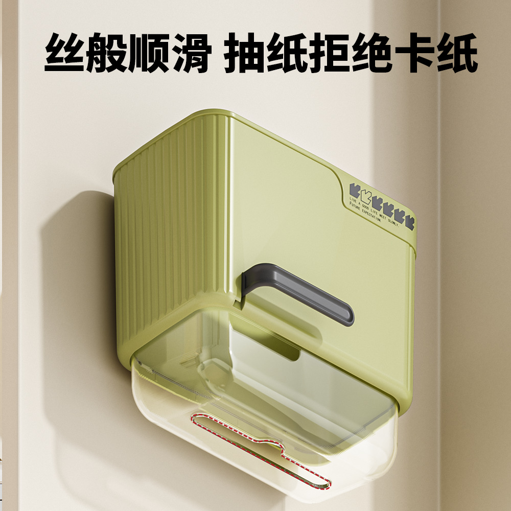 Tissue box storage rack, toilet storage, toilet paper, tissue box, toilet paper box, wall-mounted bathroom, waterproof toilet roll tube Specification drawing