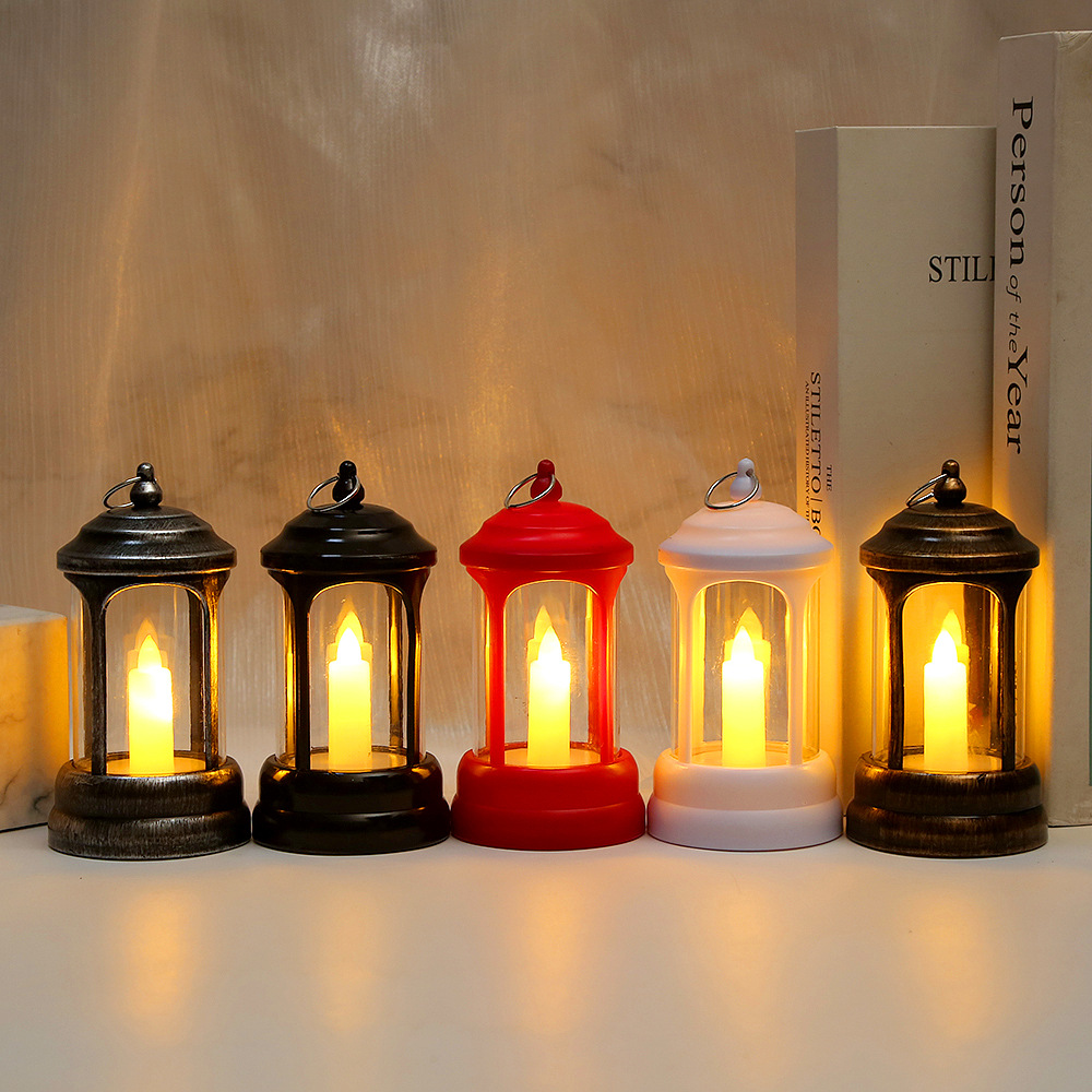 Cross-border new retro small wind lamps, Christmas small oil lamps, led night lights, Halloween decorations, desktop ornaments Application Scenario