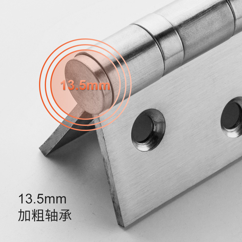 Stainless Steel Hinge Furniture Shutter Hinge Black Silent Bearing 4 Inch Flat Hinge Hardware Accessories Specification drawing