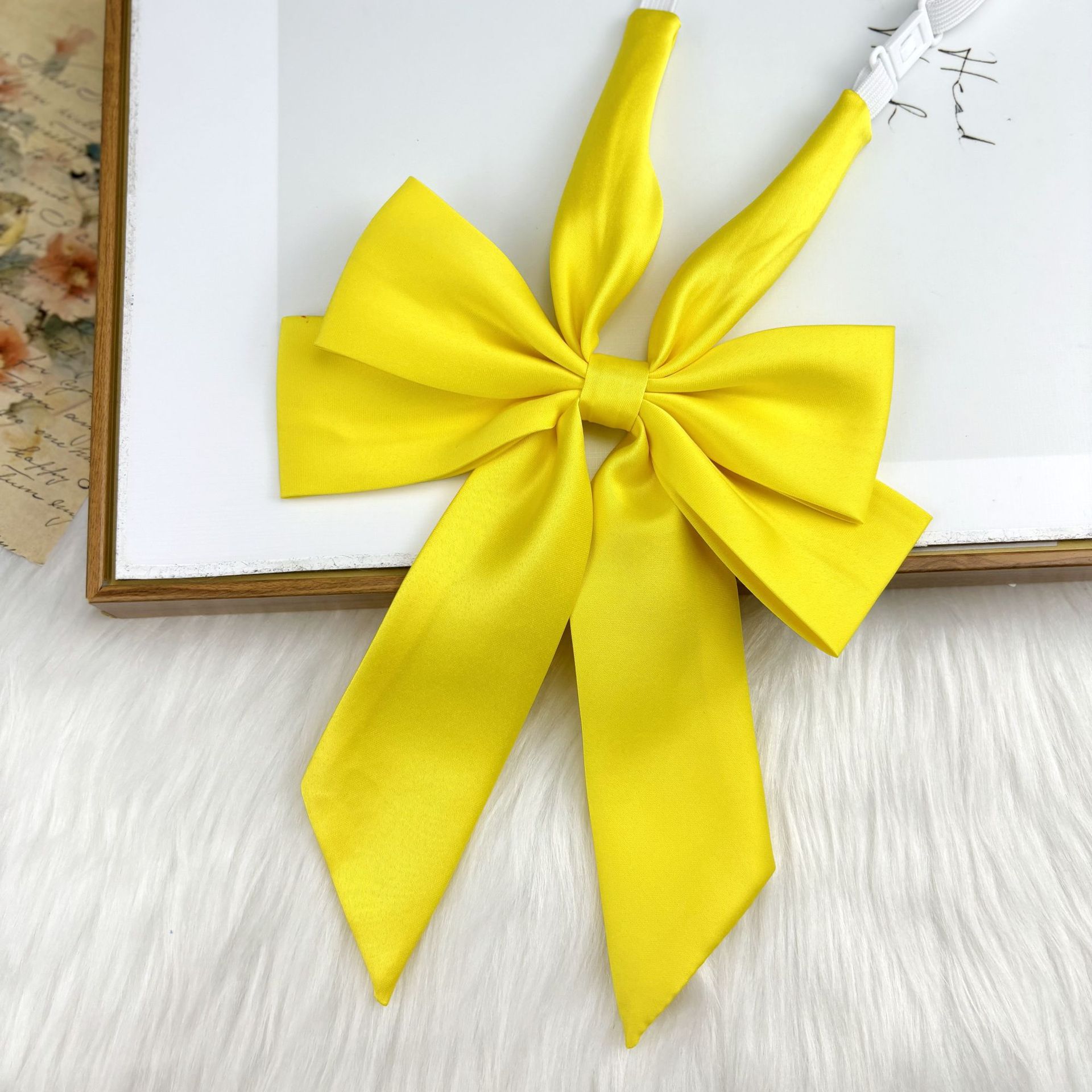 琉金短尾燕尾蝶长柄领结色免打蝴蝶结女jk制服搭配水手服衬衫可爱详情16