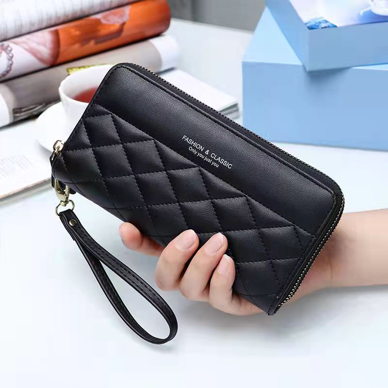 Ladies' Purse, Ladies' Long fashion, double Zipper, Large capacity, multi-function wallet bag, zero wallet