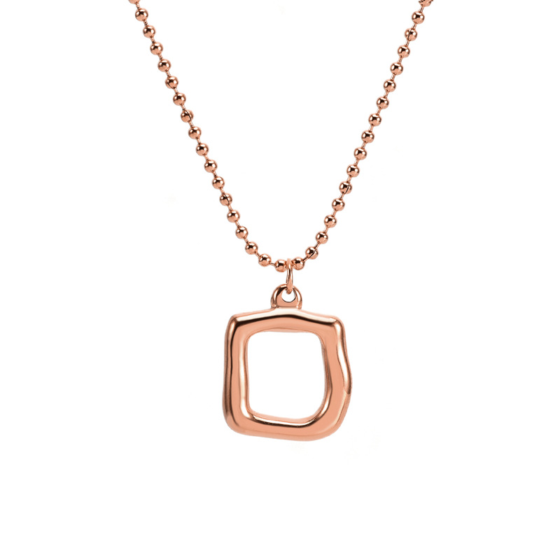 Europe And The United States Cross-Border Fashion Jewelry Hip Hop Stainless Steel Necklace Ins Cold Wind Does Not Fade Mouth Line Pendant Item Picture