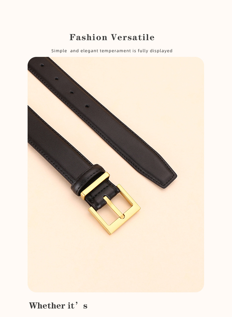 皮带女百搭装饰商务真皮牛皮配饰腰带女士高级感牛仔裤带时尚跨境详情21