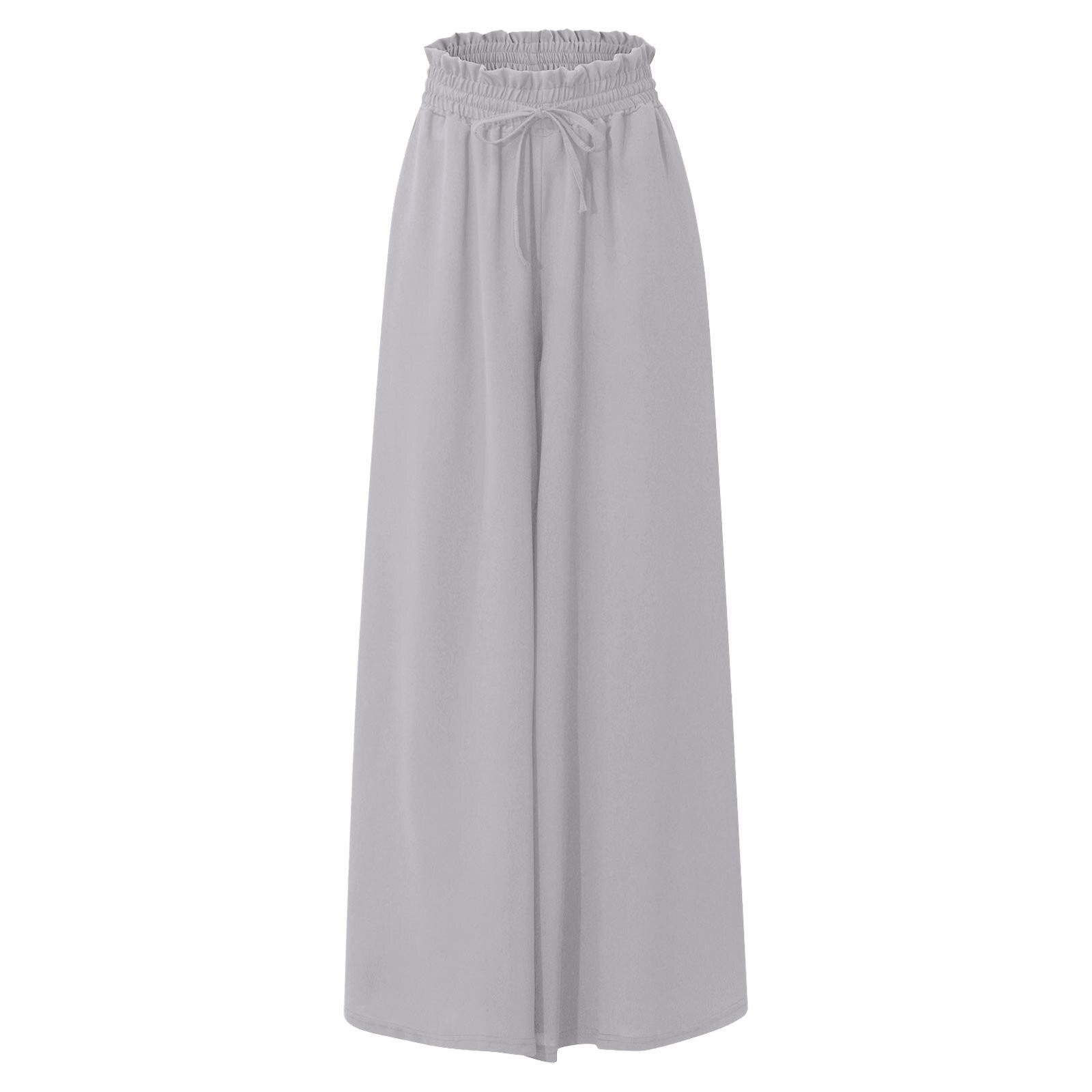Europe And The United States Cross-Border Summer New Women's Wide Leg Trousers Elastic Belt Wide Leg High Waist Long Culottes Female Spot Application Scenario