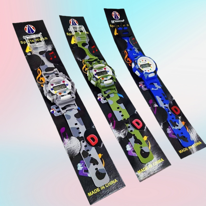 Wholesale of camouflage children's watches, electronic watches, new sports watches, practical gifts, 5-yuan store, factory direct sales