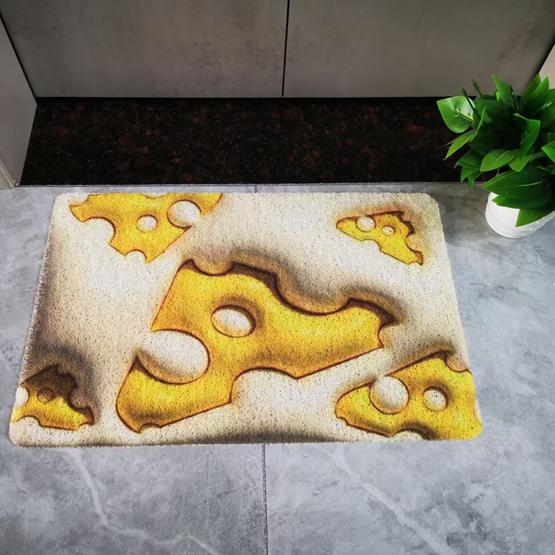 Cartoon 3D visual bathroom floor mat, expansion wind, household door toilet anti-slip, dirt-resistant, absorbent mat, quick-drying foot mat