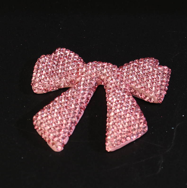 新款满钻蝴蝶结饰品配件彩色领结手工合金手机壳饰品现货批发详情4