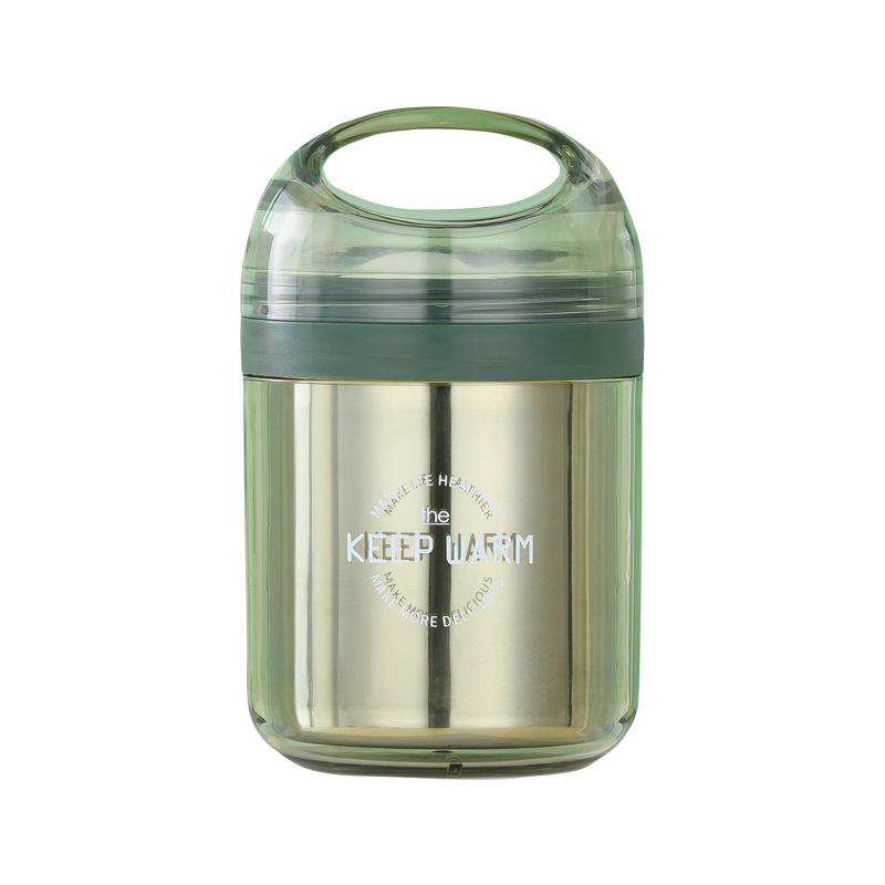 304 stainless steel insulated breakfast cup with straw, lid, spoon, special for office workers and children, milk and soy milk cup, portable Item Picture