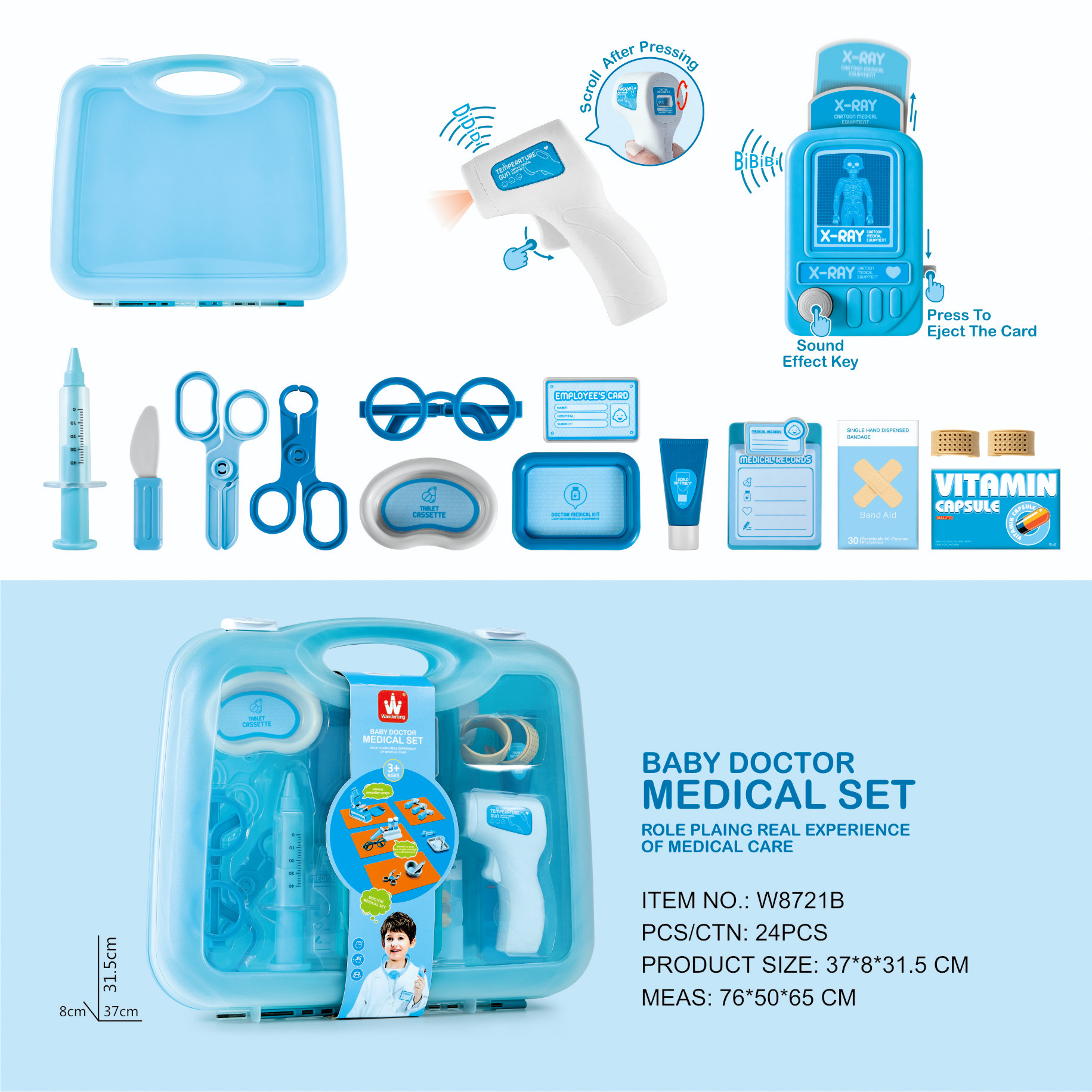 Cross-border children's doctor toy set, microscope play house, ambulance toolbox, boy and girl medicine kit Application Scenario