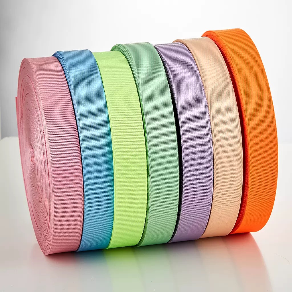 厂家直销彩色尼龙带 仿尼龙密纹美国纹人纹织带 彩色汽车安全带详情16