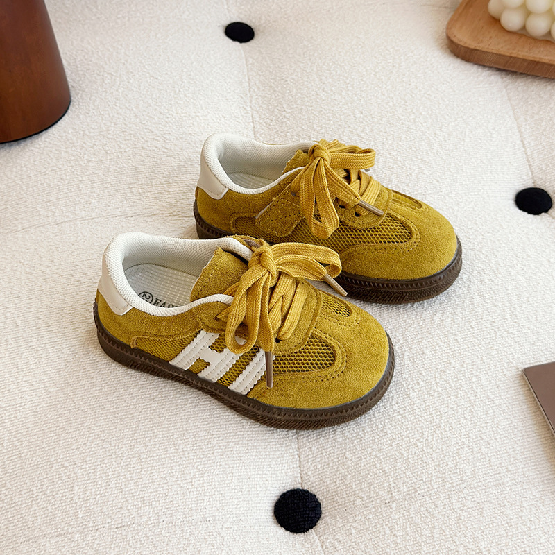 Spring Children's Moral Training Shoes 2025 New style Girls' shoes Korean version white sneakers Leather sports shoes Boys' casual shoes Specification image