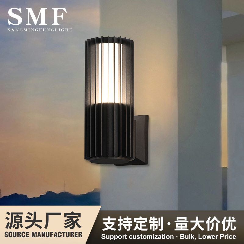 户外壁灯双头欧式室外防水外墙上下照射灯客厅过道中式卧室墙壁灯