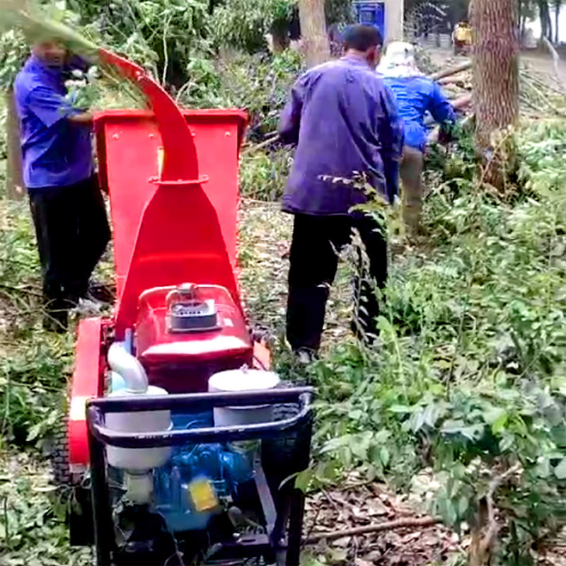 厂家批发大型移动式柴油园林绿化树枝粉碎机农用秸秆粉碎还田机细节图