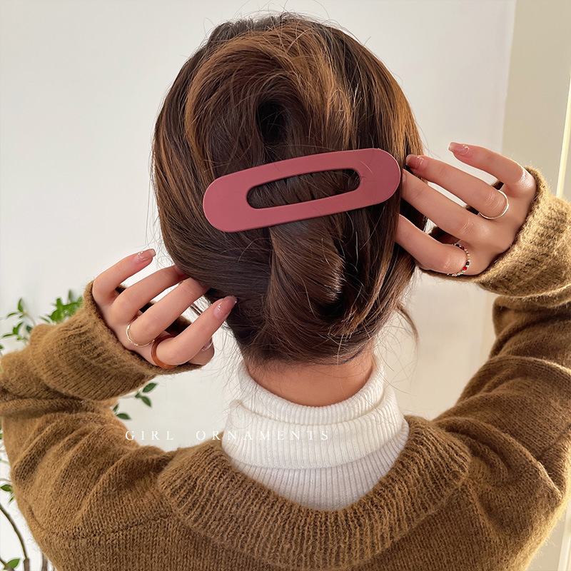 Large-sized hair clips for women, Korean style headwear, bangs clips, side hair clips, back of the head, duckbill clips, new plastic hair clips Specification image
