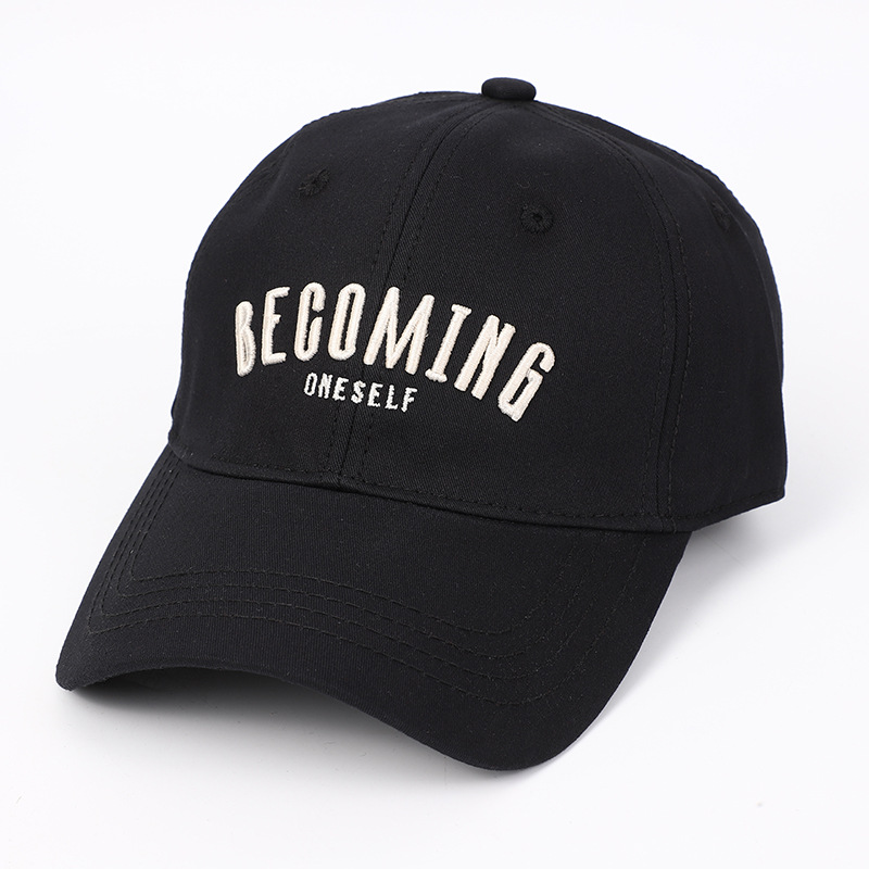 Summer outdoor men's and women's baseball caps, big head caps, sunshade baseball caps, versatile and fashionable sun protection caps with embroidered English letters Item Picture