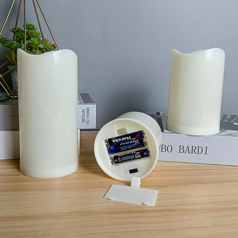 电子蜡烛灯/遥控LED蜡白底实物图