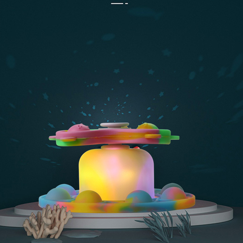2021 New Luminescent Rat Killer Pioneer Silicone Fidget Spinner Toy Adjustable Luminescent Bubble Music Decompression Toy Application Scenario