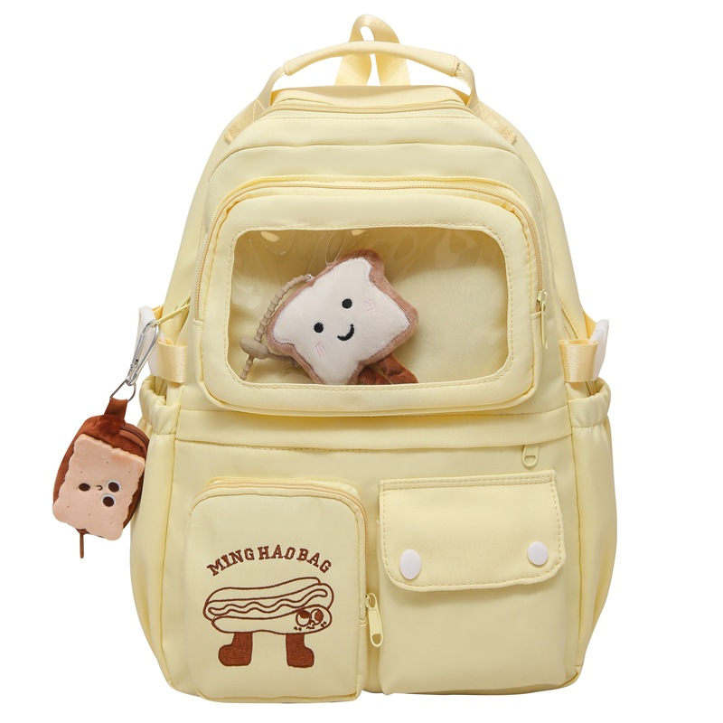 New Japanese Style Transparent Backpack 2024 New Fashion Simple Student Bag Sweet Girl School Bag Item Picture