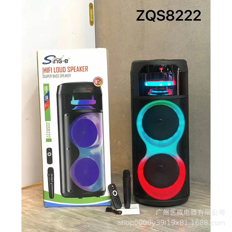 跨境外贸双8寸音响广场舞音箱大音量音箱厂家直销  ZQS8222详情图4