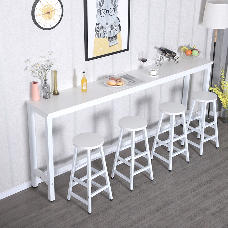 Star Wall bar table, high table for home living room, simple bar table, milk tea shop table and chair combination, long table Specification image