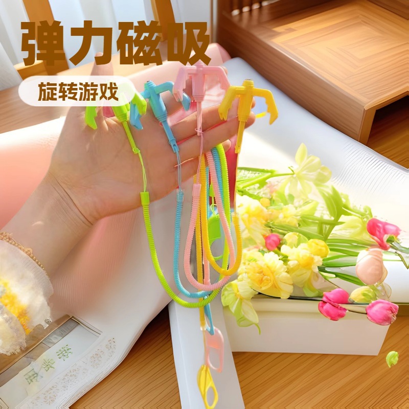 New trendy egg-shaped spring claw claw hook game prop, artist birthday gift, flying hook claw toy spring details Picture