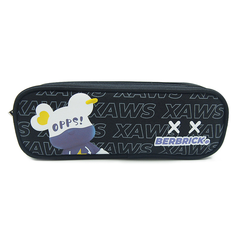 新款笔袋大容白底实物图