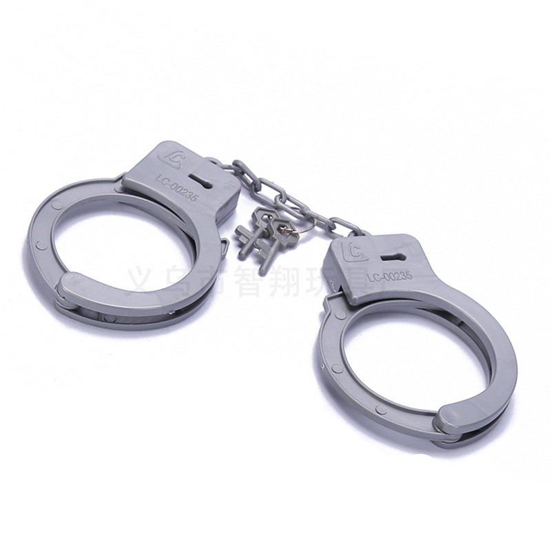 万圣节舞台演出塑料道具手铐儿童节表演服警察配饰手铐模型玩具跨白底实物图