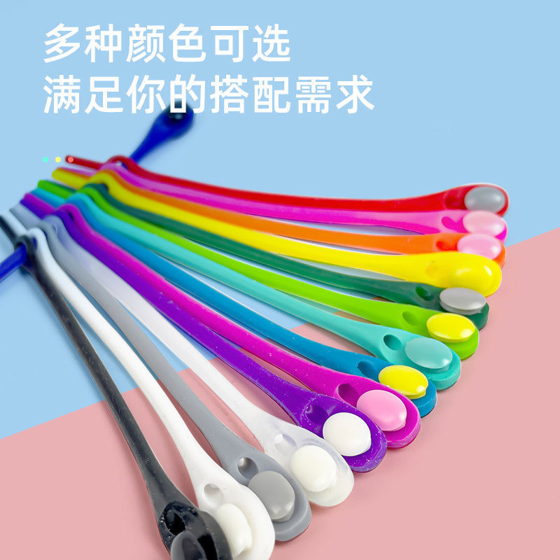 Colorful, no-binding silicone elastic lazy shoelaces