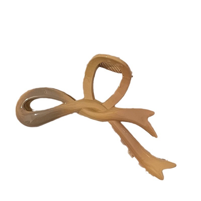 Bow Acrylic Clip Female Back Head Hair Clip Shark Clip 2023 New Gradient Hair Clip Headwear Autumn And Winter Item Picture