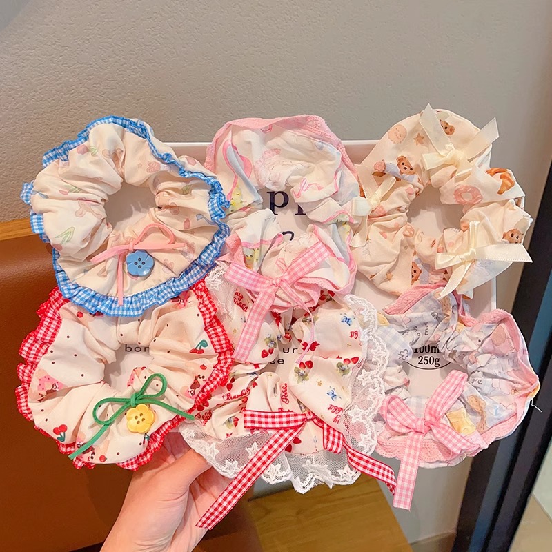 Spring and Summer lazy style large intestine hair band 2025 new fresh headwear Sweet girl hair tie High-end style Internet celebrity rubber band accessory