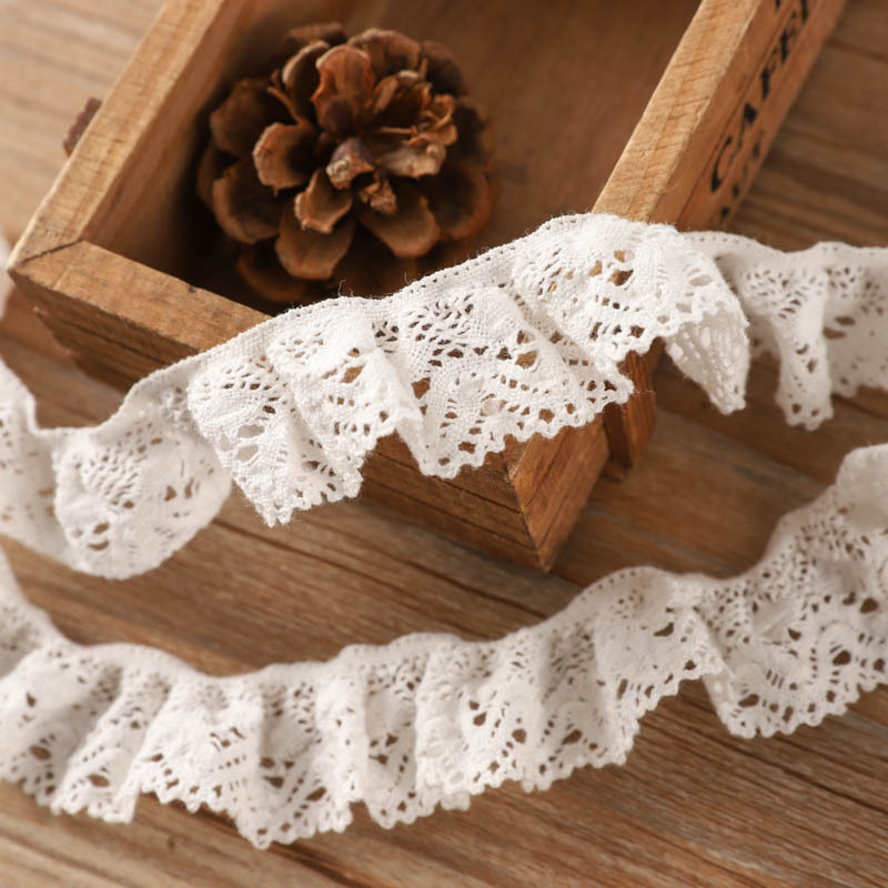 DIY cotton thread elastic lace clothing and accessories, sweet lace lace sofa cushions, curtains, accessories, lace trim pic 3