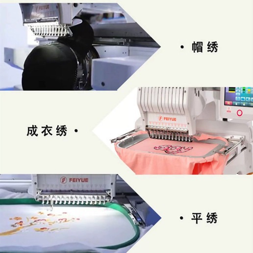 Single-head twelve-stitch and fifteen-stitch computerized embroidery, flat embroidery, hat embroidery, ready-to-wear embroidery Specification image