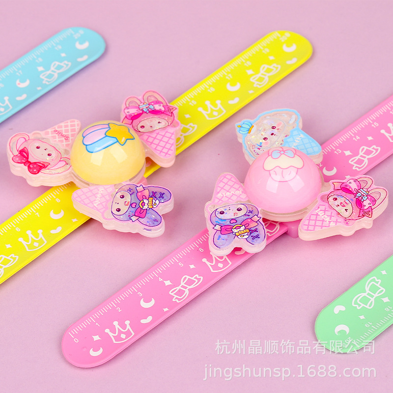 Children With Lights Can Rotate Pop Ring Bracelet Cartoon Flash Ice Cream Bracelet Baby Pat Ring Birthday Gift Application Scenario