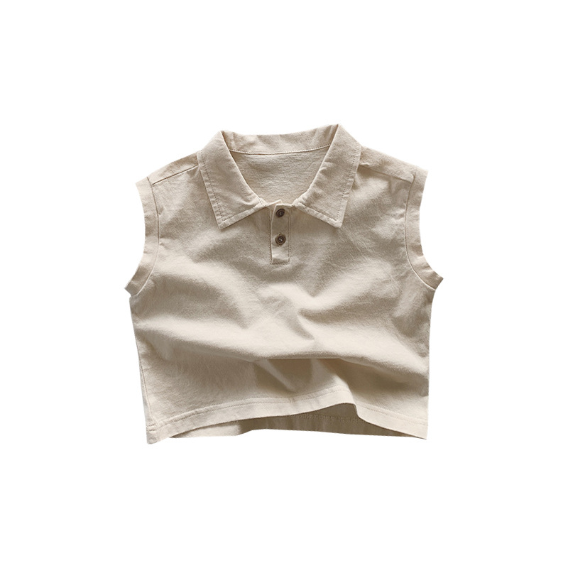 Children's sleeveless vest 202 Summer New style for boys and girls Korean cotton loose casual T-shirt for kids and babies Item Picture