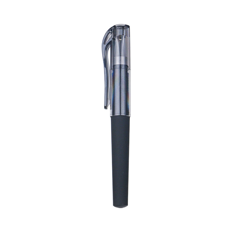 Creative black, blue and red simple gel pen, bullet-tipped student cap, short portable ballpoint pen, 0.5mm signature pen Item Picture