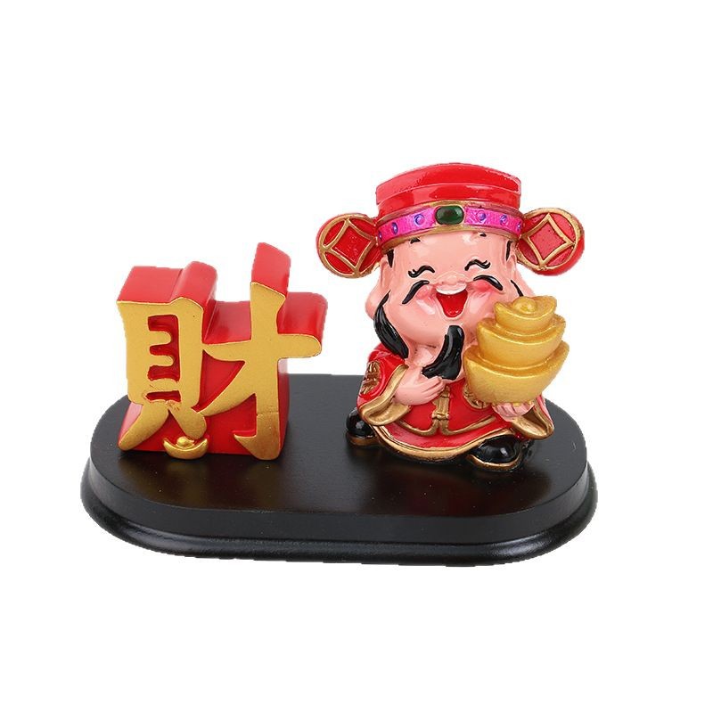 招财猫/水晶树摆件/狮子头工艺品白底实物图