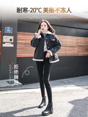 Manufacturers Of Black Leggings Show Thin Foot Pants Bee Double Buckle Spring And Autumn Winter Plus Velvet High-Waisted Pants Korean Version Outside To Wear Tight Specification drawing