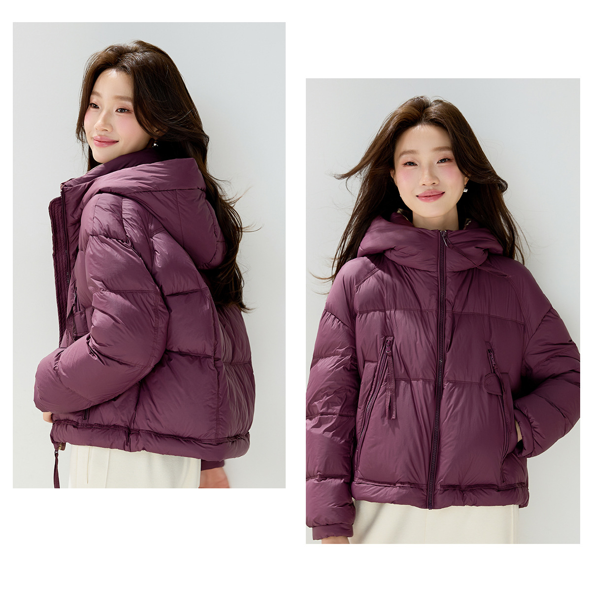 Casual hooded short 90mm white duck down jacket for women, thick, warm, loose, versatile, fashionable and stylish coat for winter pic 18