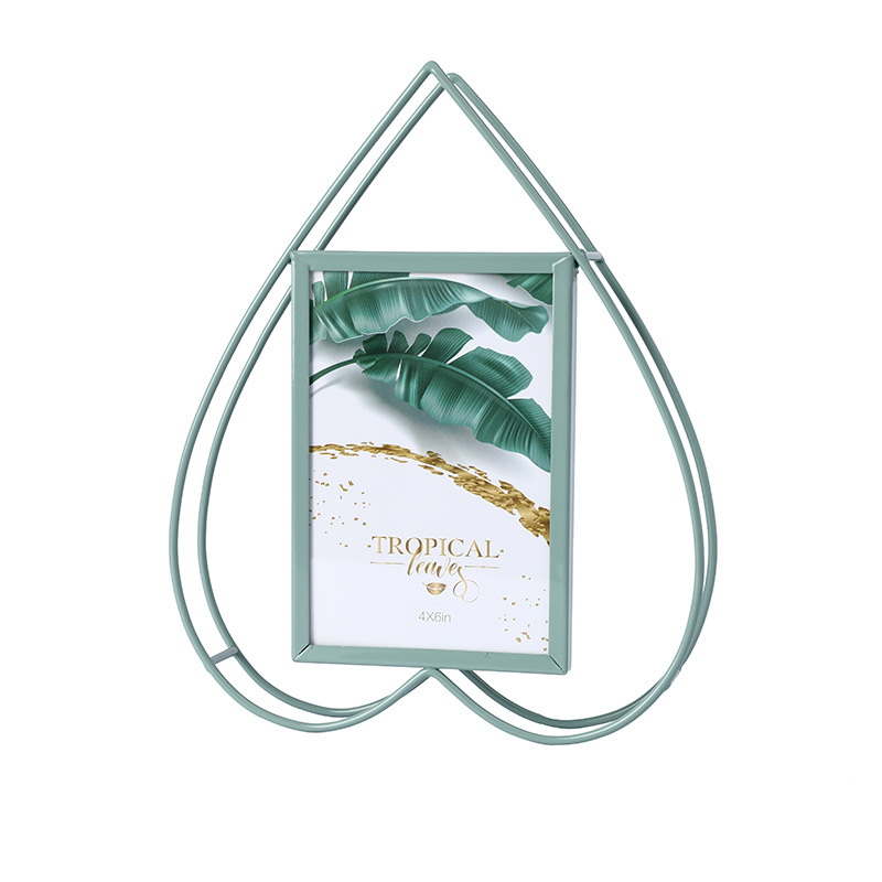 心形玻璃婚纱照相框摆台北欧创意挂墙组合四寸六寸情人节礼物相框.白底实物图