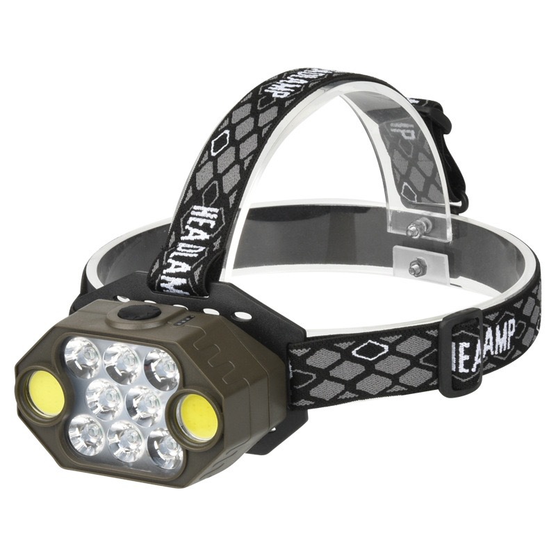 Outdoor high-intensity headlight, multi-functional portable LED headlight, long-lasting red light warning, head-mounted emergency light, long-range night fishing light, cycling and running headlight, high-intensity headlight Item Picture