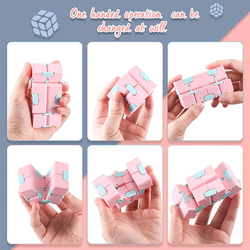 Wholesale Foreign Trade Unlimited Rubik's Cube Creative Tiktok Toy Vent Decompression Toy Flip Rubik's Cube Pocket Macaron details Picture