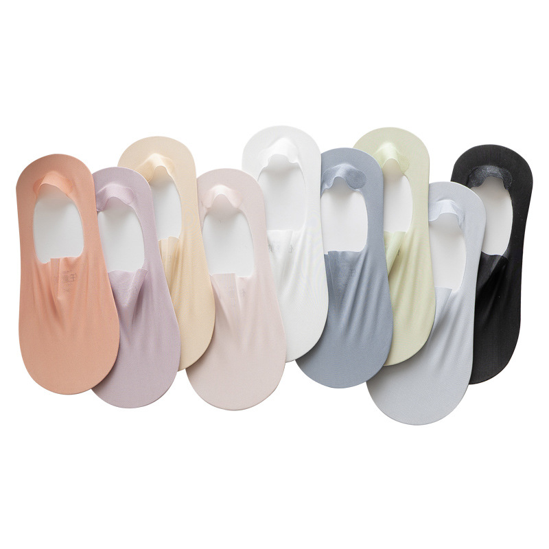 Sock stall, one-piece consignment, boat socks for women, summer thin ice silk cotton soles, shallow-mouthed invisible socks, no trace, freely cut women's socks, mesh breathable short socks, one-piece consignment Item Picture