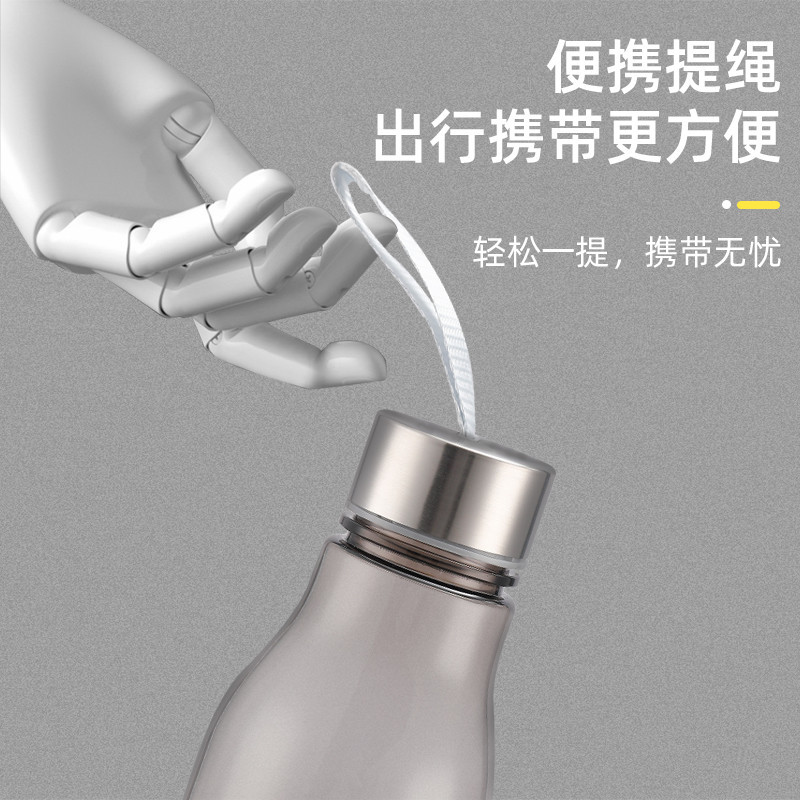 New Household Plastic Water Cup Outdoor Portable Sling Gift Plastic Cup Simple Student Sports Plastic Cup details Picture