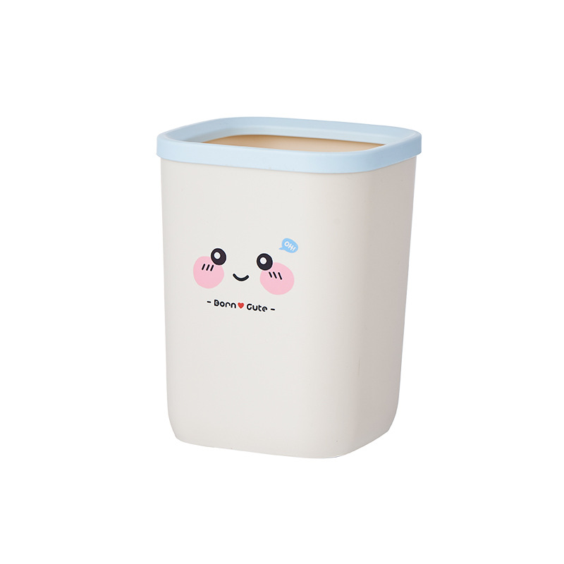 Cute multi-functional household storage bucket, desktop stationery bucket with pressure ring, student dormitory, office and wastebasket storage Item Picture