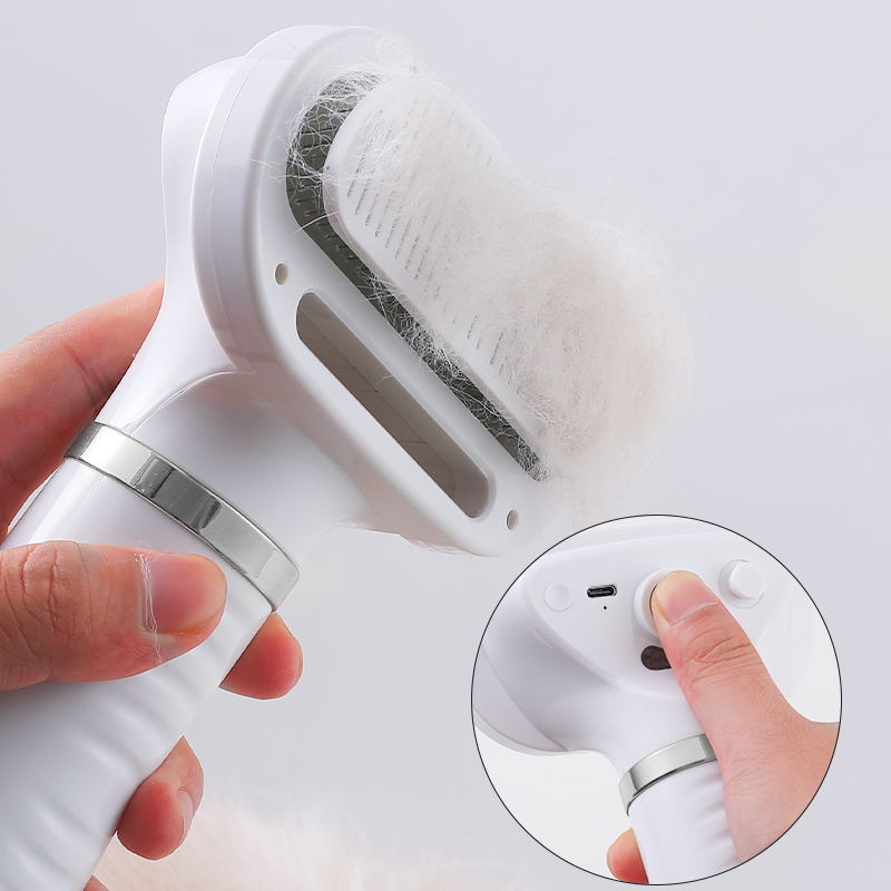Pet hair dryer with spray, small dog and cat bathing wonder, all-in-one machine for drying and grooming, hair drying comb, needle for combing hair Application Scenario