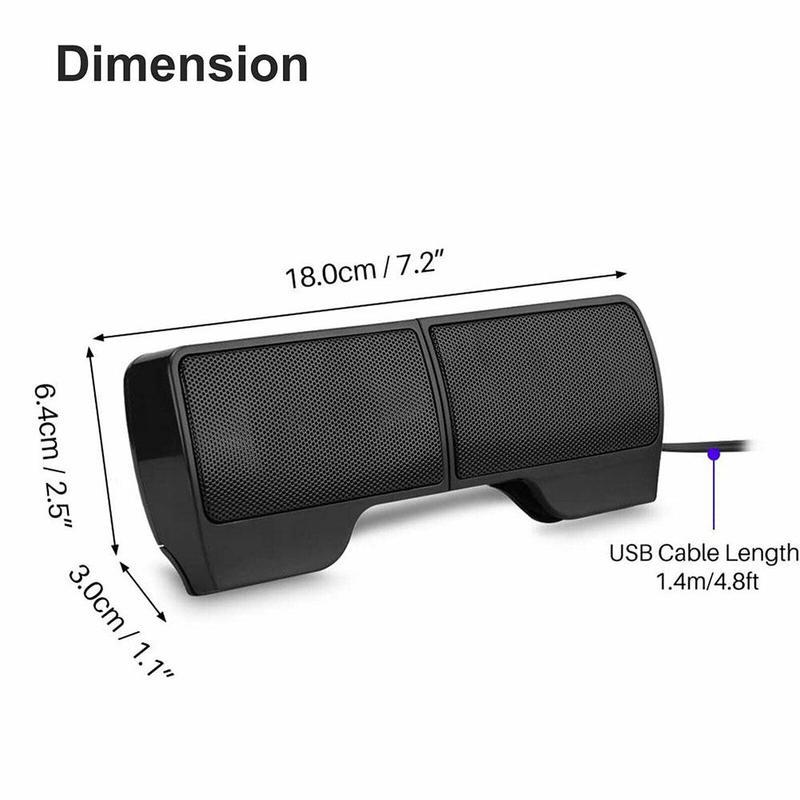 USB clip screen Mini desktop portable 2.0 audio desktop laptop speaker clip speaker subwoofer Gift Application Scenario