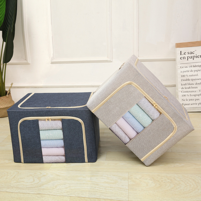 Quilt storage box, household thickened Oxford cloth folding clothes organizing box, box bag, large capacity, new seasonal wonder details Picture