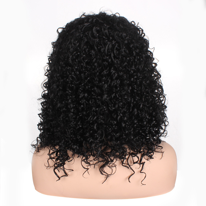 European and American chemical fiber wig covers, African women's high-temperature silk small curls WIG explosive hairstyle simulation short curly hair supply Application Scenario