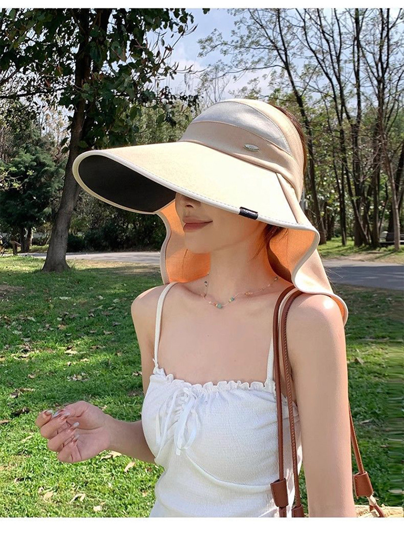 夏季户外女士遮阳帽户外大帽檐防晒帽防紫外线太阳膜女时尚百搭详情12