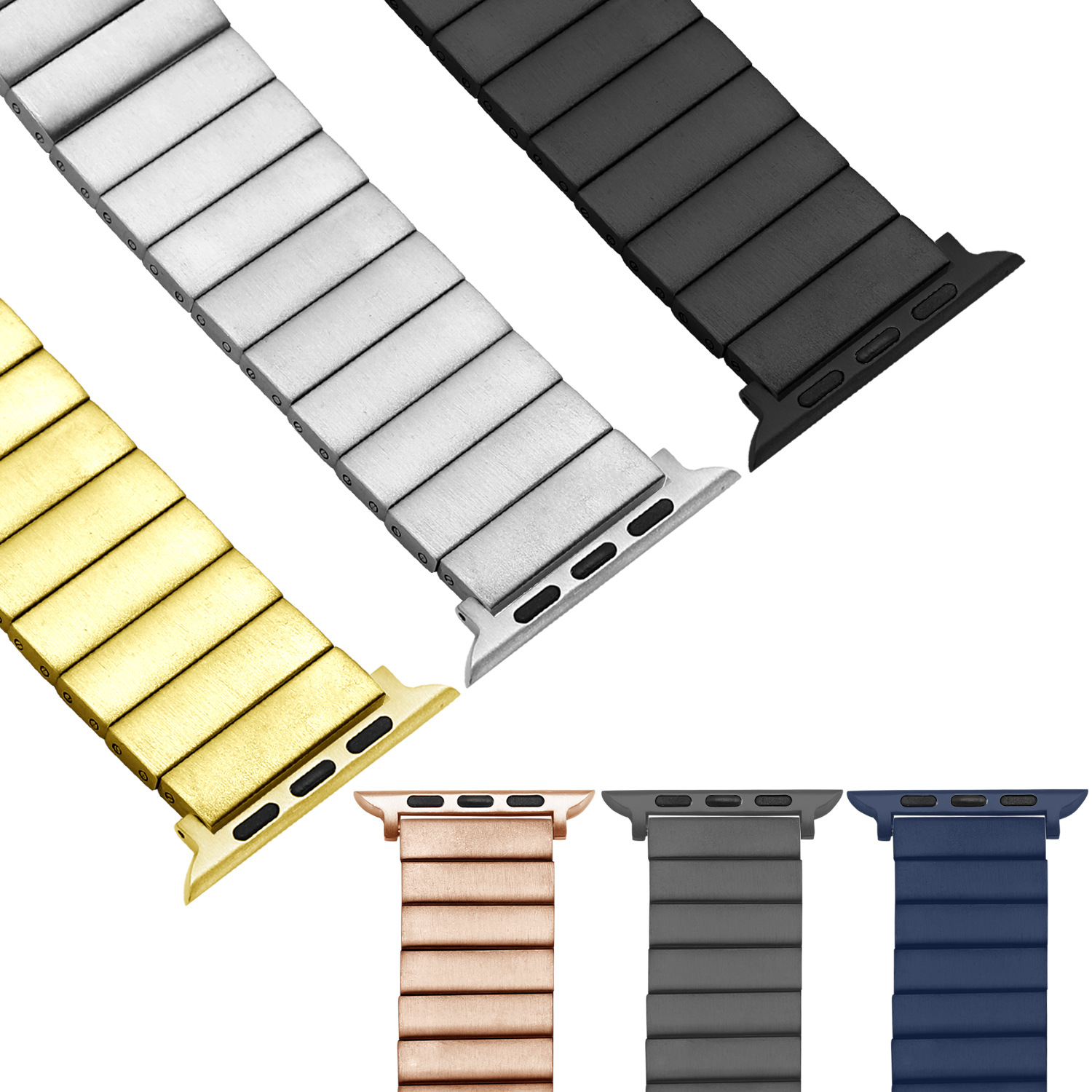 Smart watch stainless steel solid strap for Huawei watch2proB5B6 one bead bamboo strap